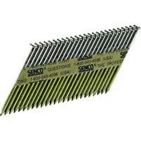 Senco Collated Framing Nail, 3-1/4 in L, 16 ga, Hot Dipped Galvanized, Clipped Head, 34 Degrees, 500 PK KC28ASBX